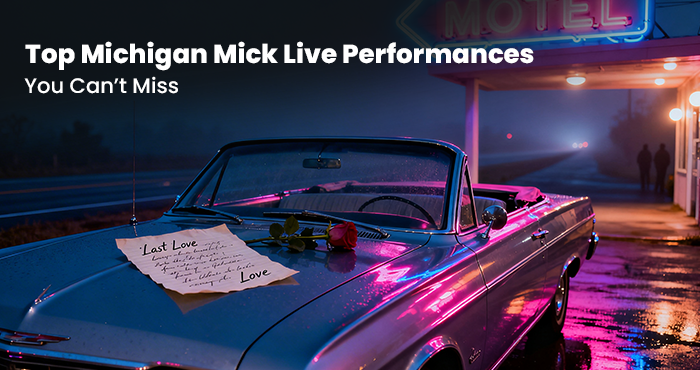 Michigan Mick live performances on stage delivering powerful blues concerts to Detroit audience