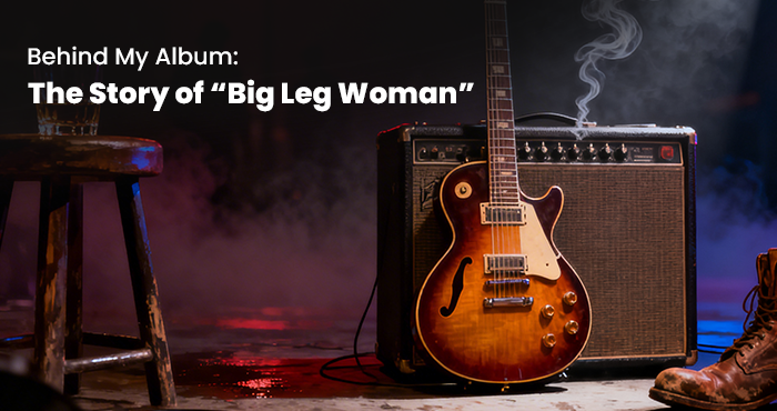 Big Leg Woman album cover featuring Michigan Mick blues rock independent release