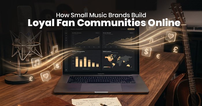 Small music brand building loyal fan communities online through music fan engagement strategies